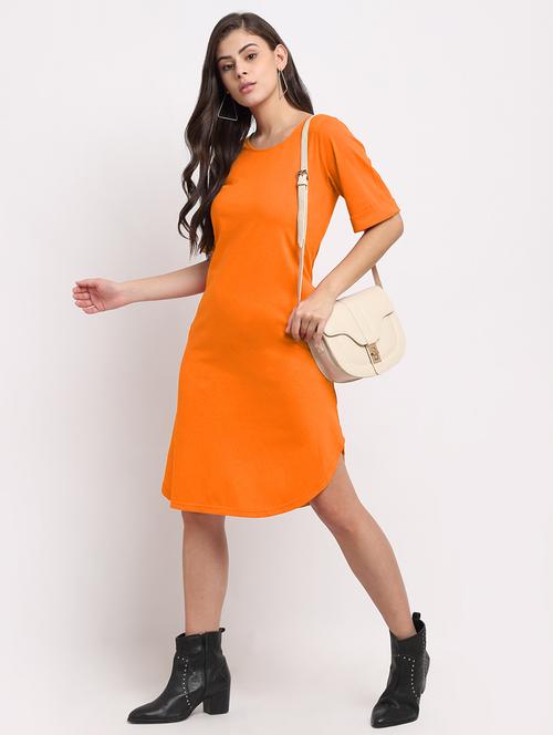 women solid short sleeves shift dress - 21793277 -  Standard Image - 0