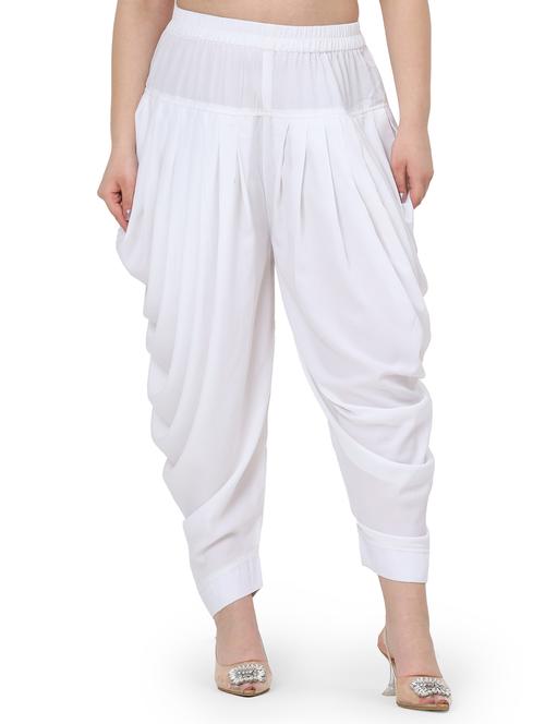 women solid mid rise dhoti salwar - 21793406 - Standard Image - 0