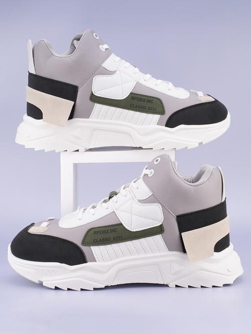 men grey lace up sneaker - 21793823 -  Standard Image - 0