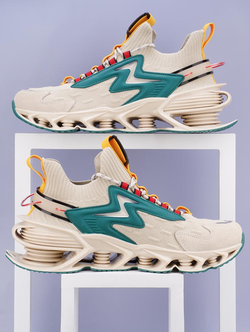 men beige lace up sneaker - 21793848 -  Zoom Image - 0