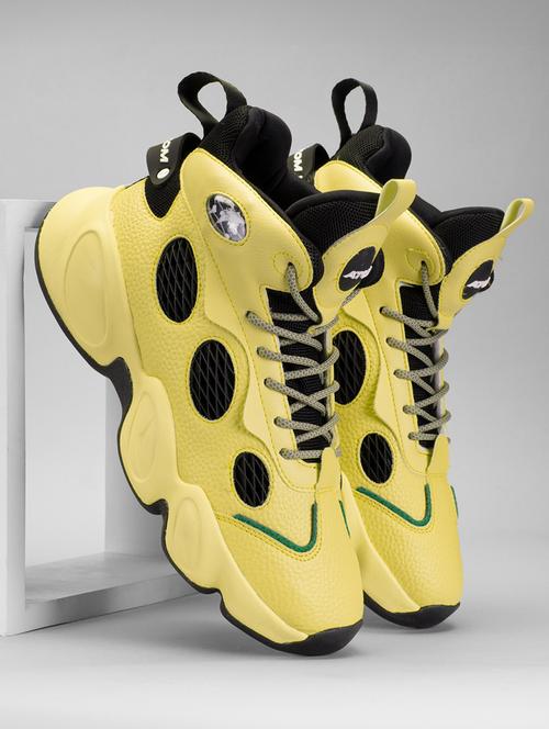 men yellow lace up sneaker - 21793909 -  Standard Image - 0