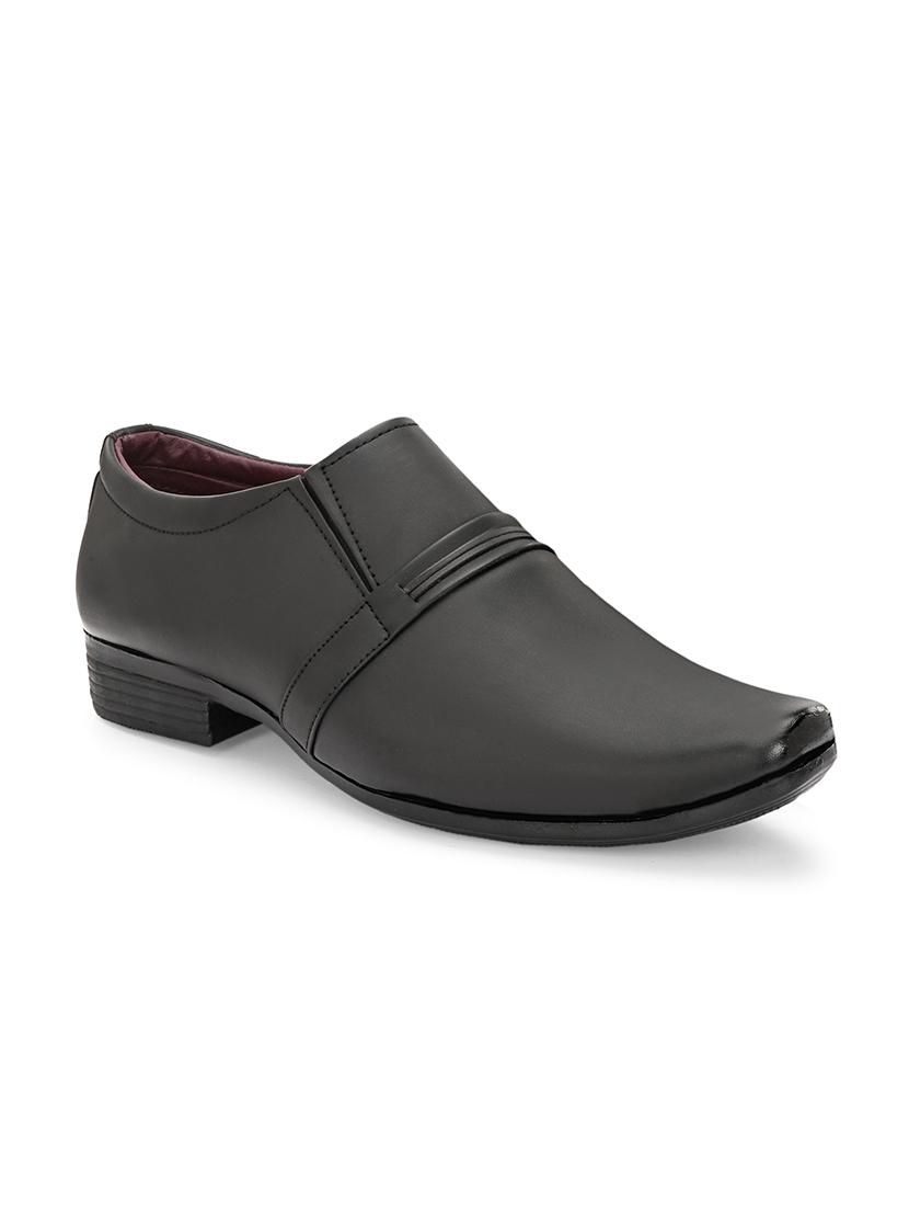 men black slip on formal shoes - 21794215 - Standard Image - 2