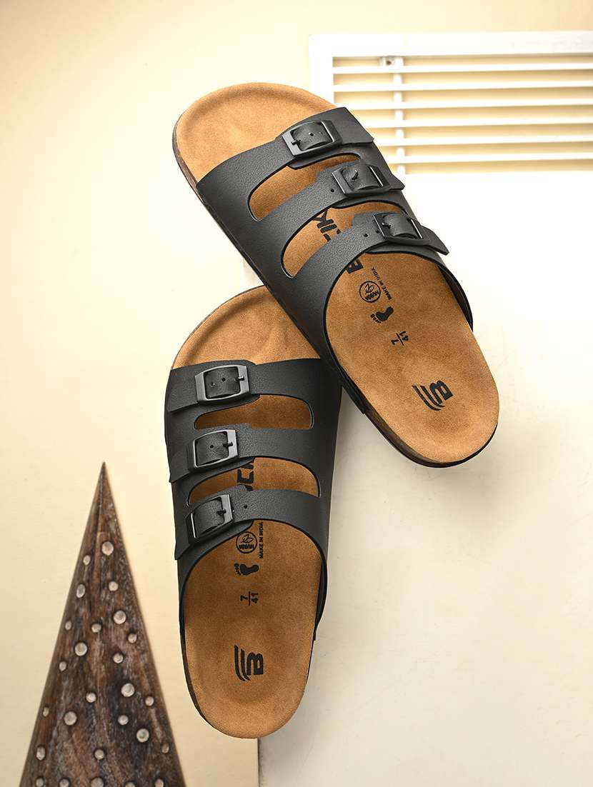 men black slip on slider