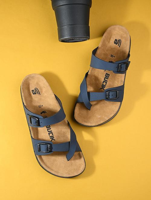 women blue toe separator slipper - 21794237 - Standard Image - 0