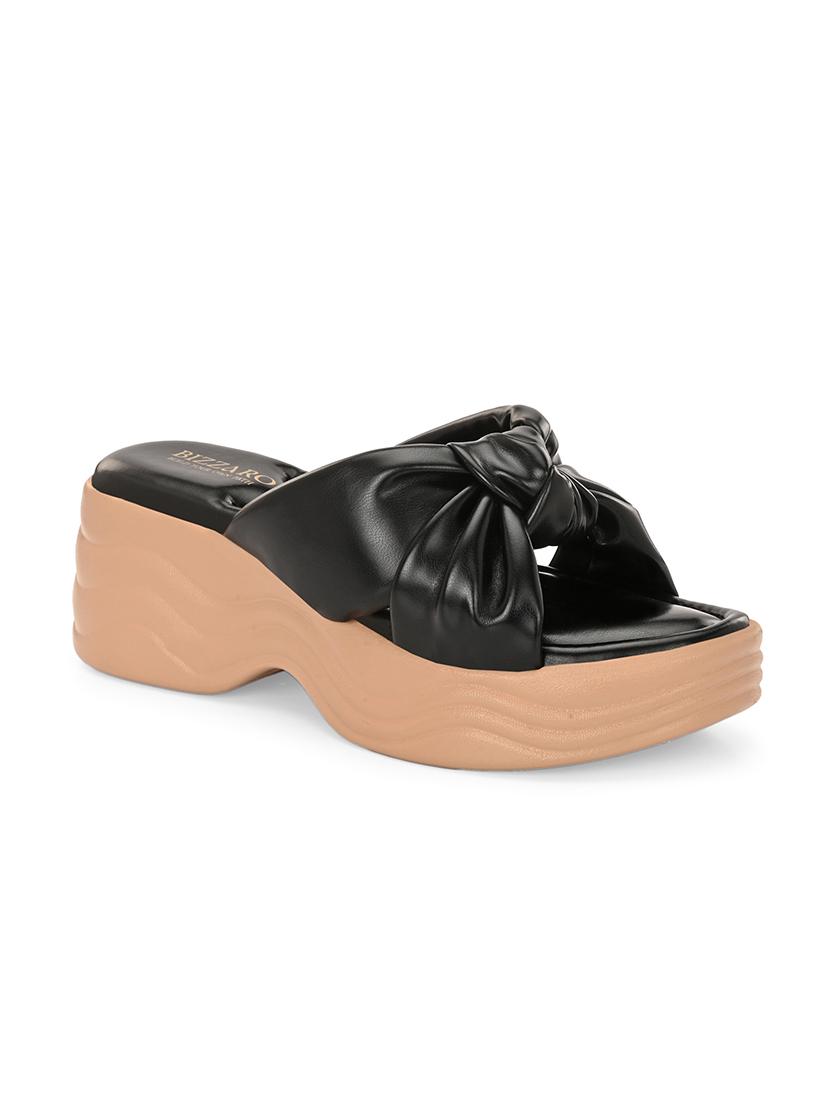women black slip on wedge - 21794254 - Standard Image - 2