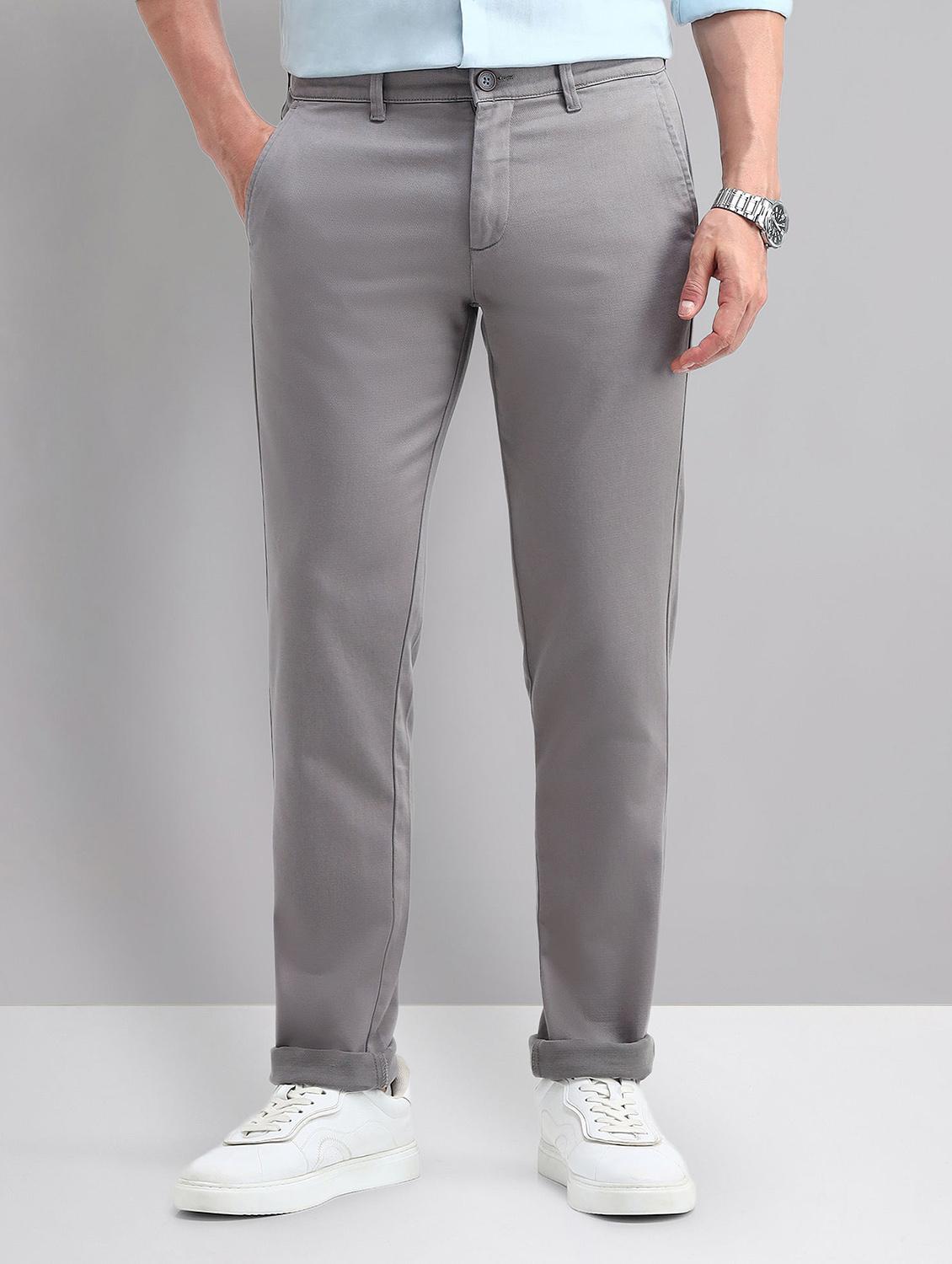 men solid mid rise chinos casual trouser - 21794478 -  Zoom Image - 0