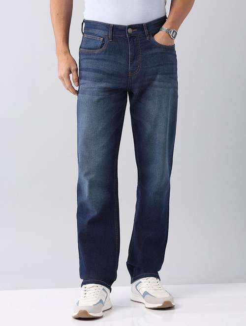 men mid rise ankle length relaxed fit jeans - 21794493 - Standard Image - 0