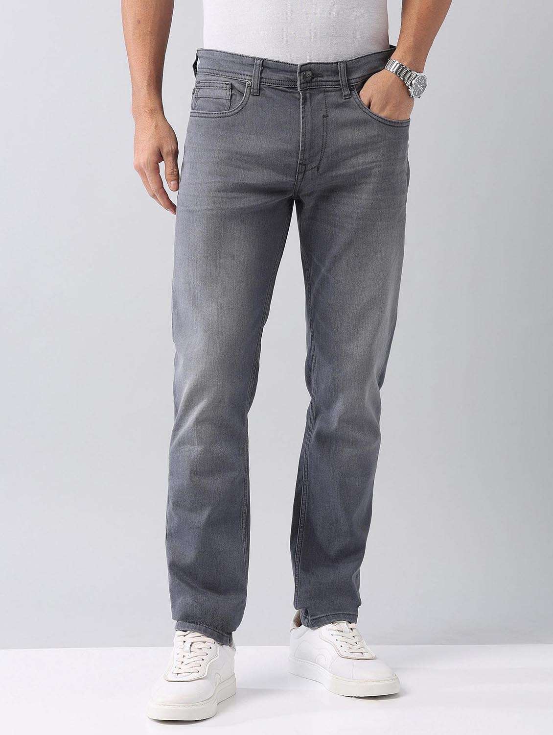 men mid rise ankle length relaxed fit jeans