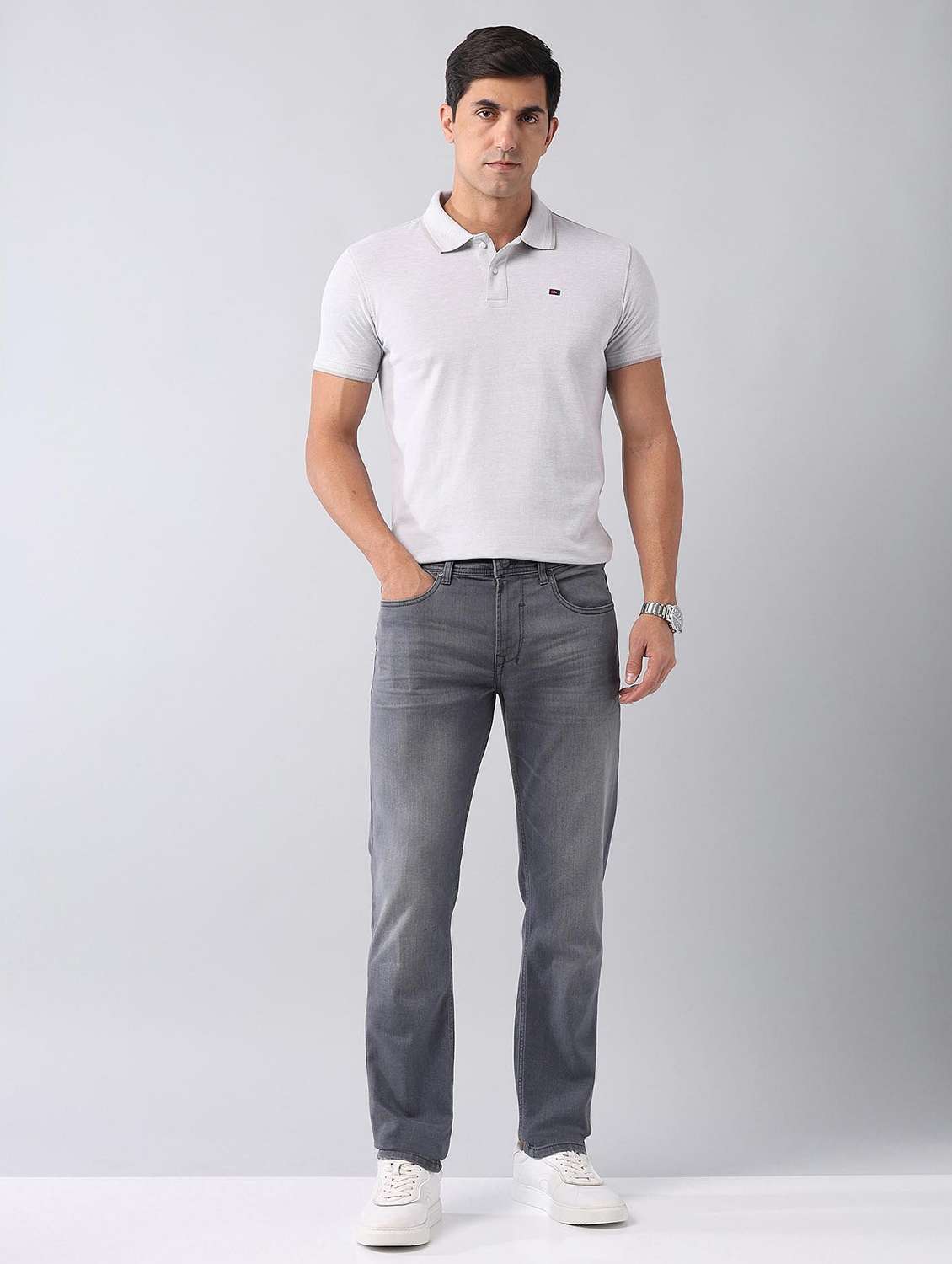 Men Mid Rise Ankle Length Relaxed Fit Jeans