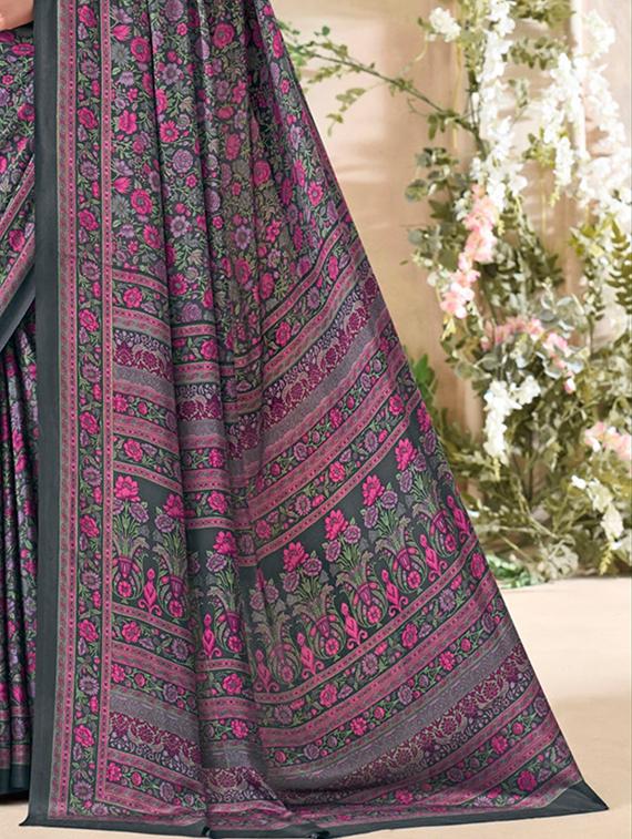women printed casual wear saree with blouse - 21794623 - Standard Image - 2