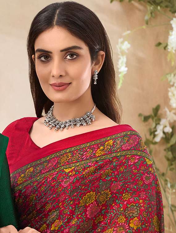 women printed casual wear saree with blouse - 21794626 -  Standard Image - 2