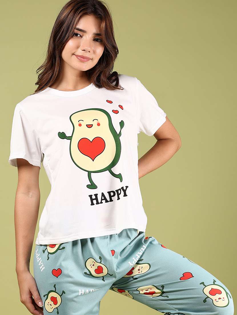 women printed nightwear pyjama set - 21794699 -  Standard Image - 2