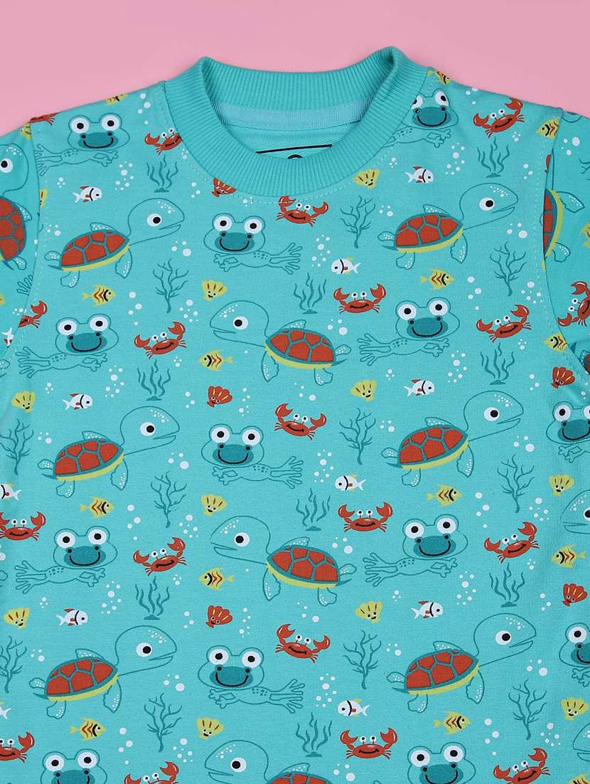 boys printed t-shirt & shorts co-ords set - 21794723 - Standard Image - 2