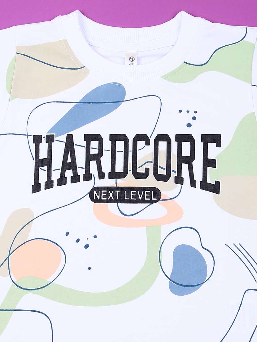 boys printed t-shirt & dungaree set - 21794839 - Standard Image - 2