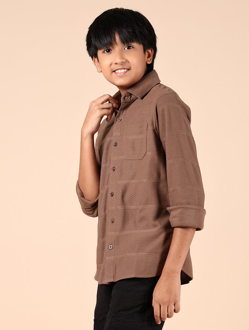 boys self designed collared shirt - 21794858 - Standard Image - 2