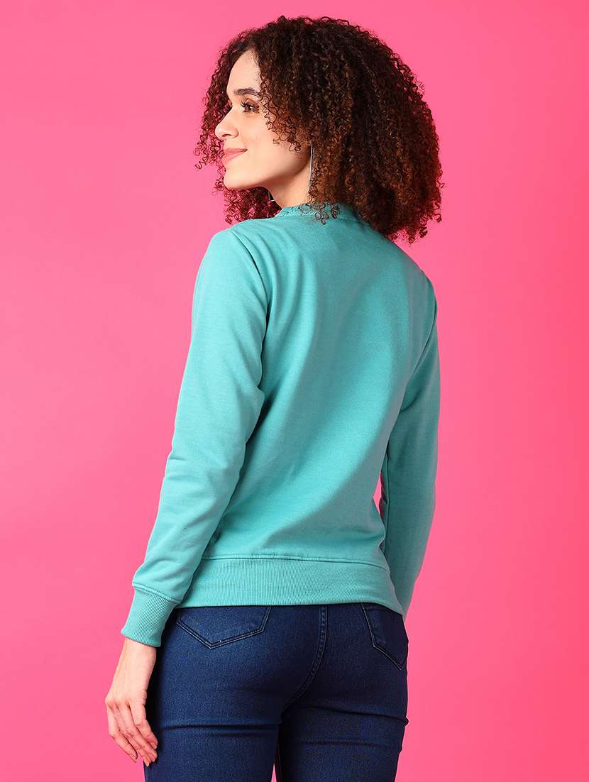 women front print long sleeve sweatshirt - 21794915 -  Standard Image - 2