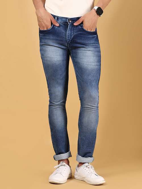 men solid mid rise skinny fit jean - 21794942 - Standard Image - 0