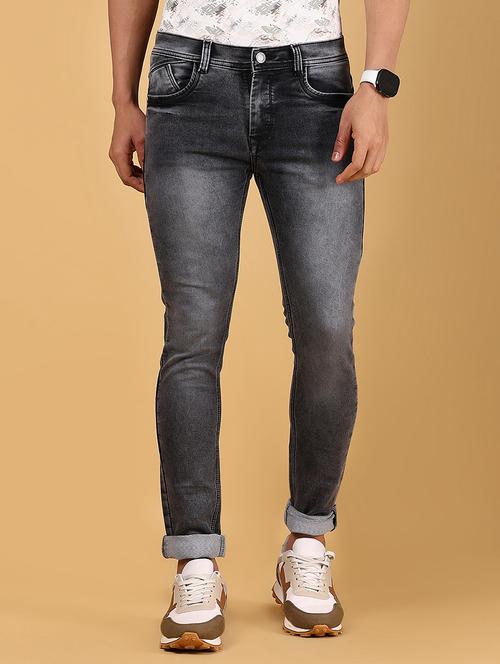 men solid mid rise skinny fit jean - 21795018 - Standard Image - 0