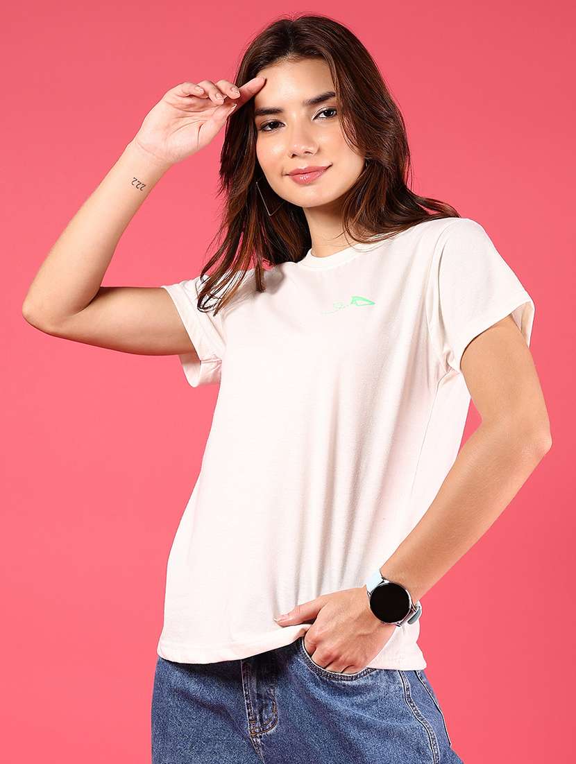 women solid short sleeve regular fit t-shirt - 21795035 -  Standard Image - 2