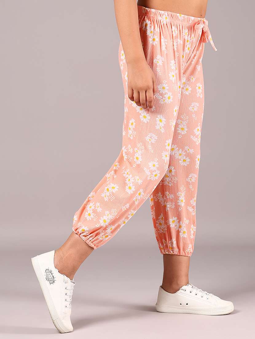 girls peach cotton harem trouser - 21795053 -  Standard Image - 2