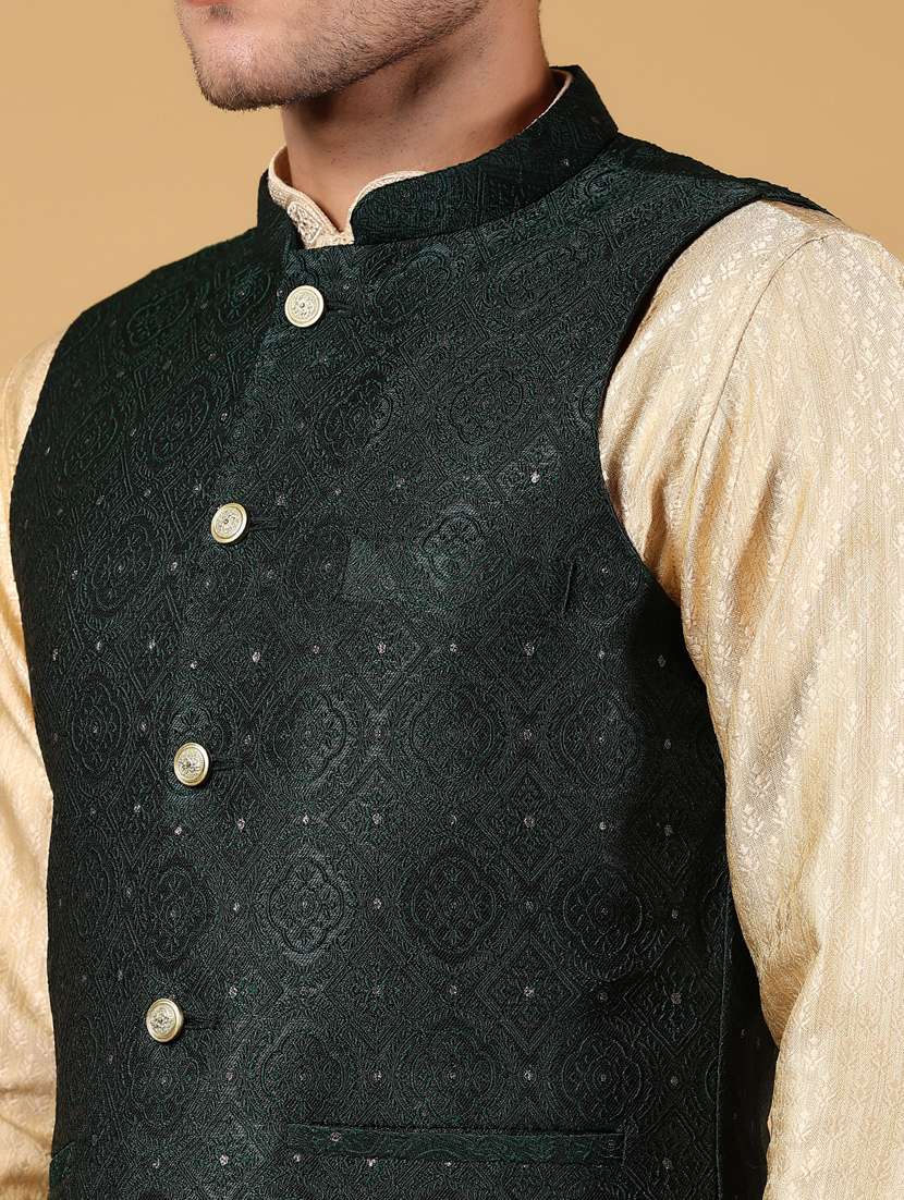 men self designed sleeveless nehru jacket - 21795384 -  Standard Image - 2