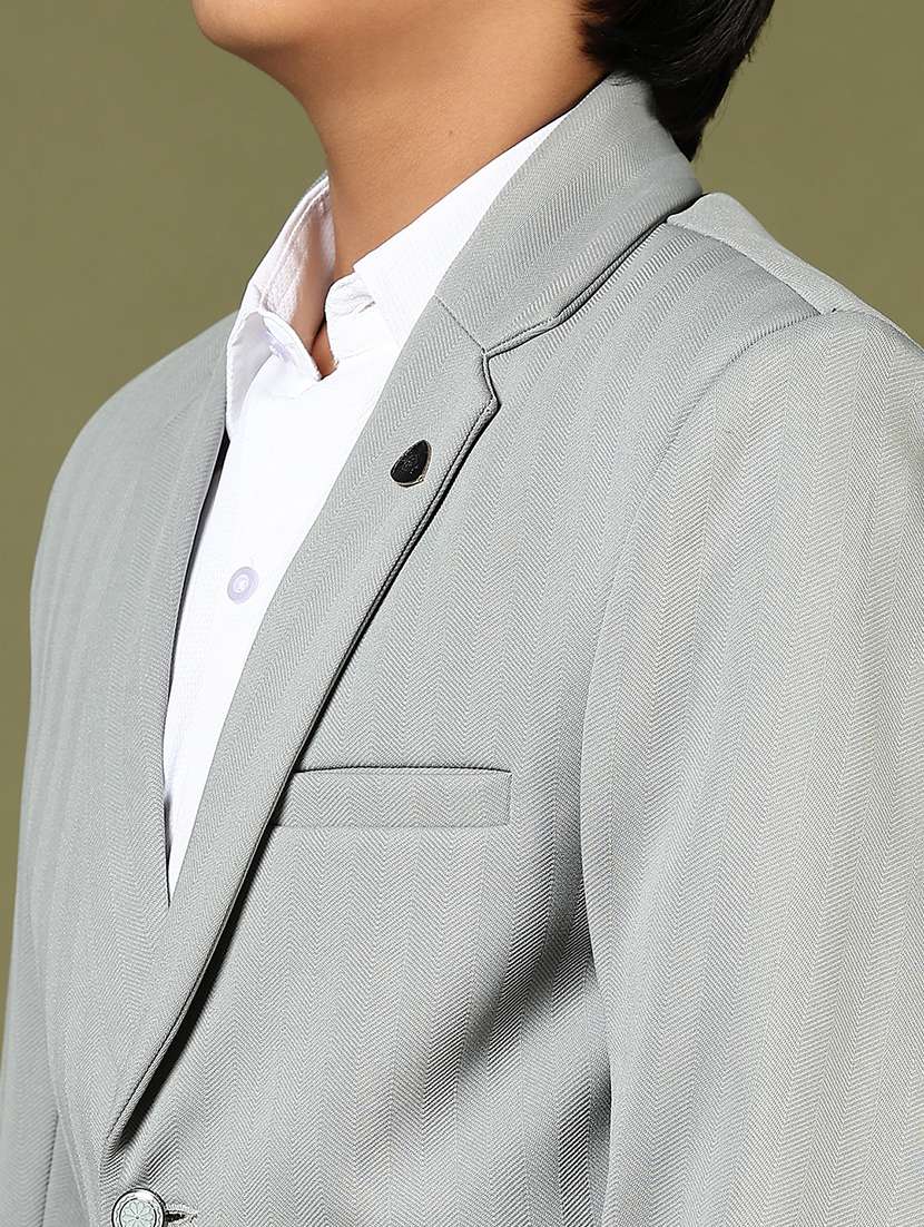 boys solid long sleeve blazer - 21795432 - Standard Image - 2