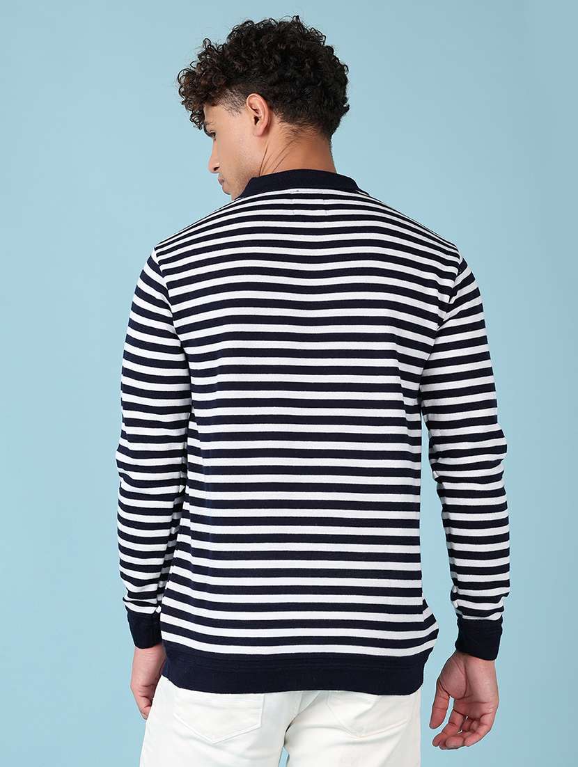 men striped long sleeve regular fit pullover - 21795463 -  Standard Image - 2