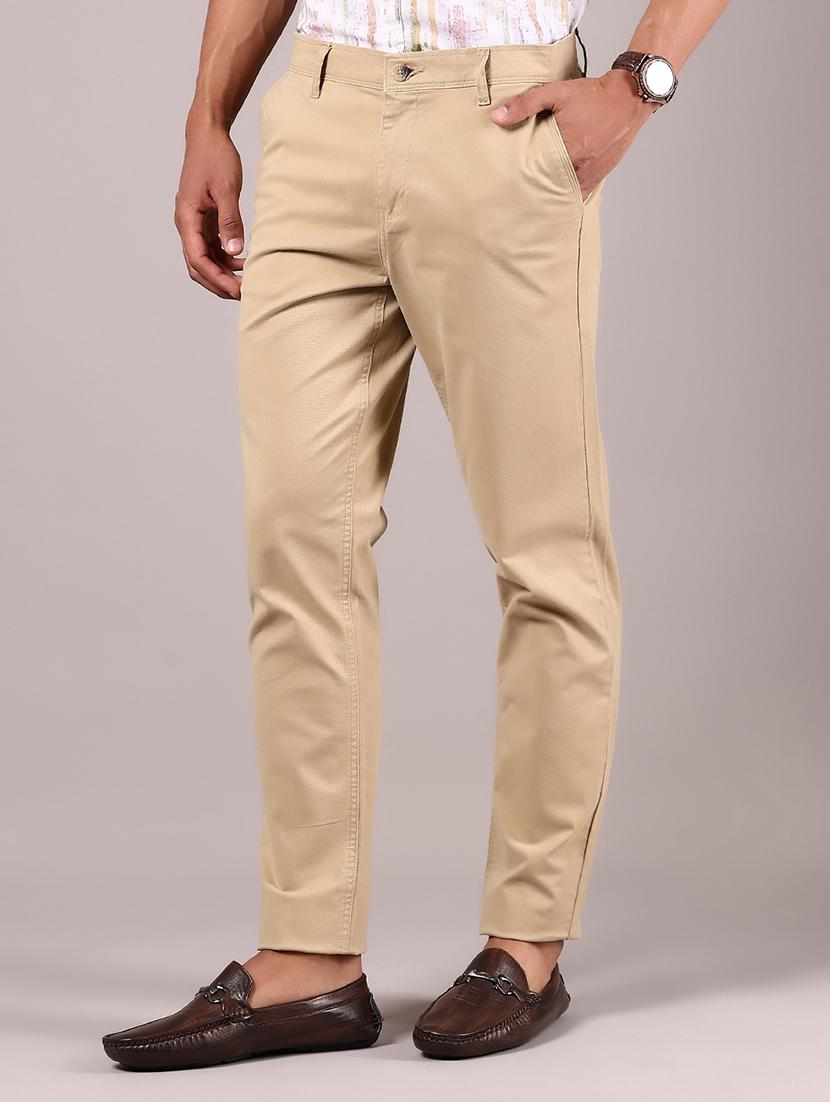 men solid mid rise chinos casual trouser - 21795916 - Standard Image - 2