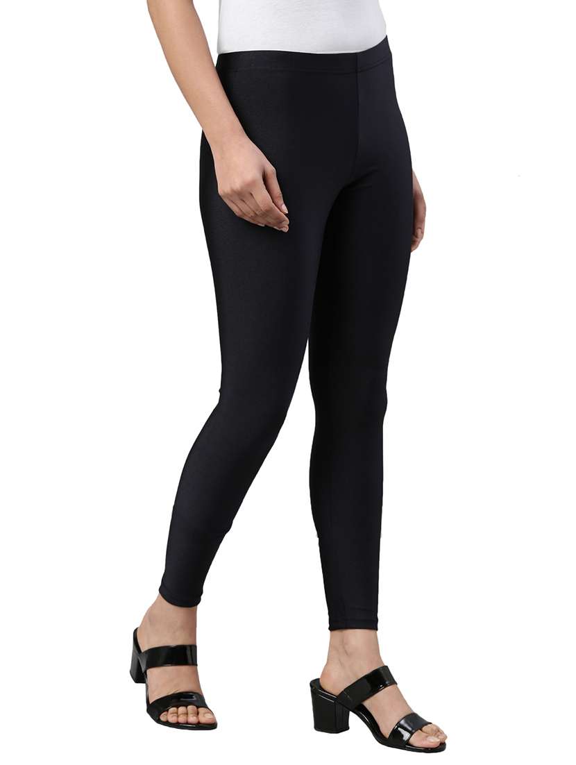 women solid ankle length leggings - 21796195 -  Standard Image - 2