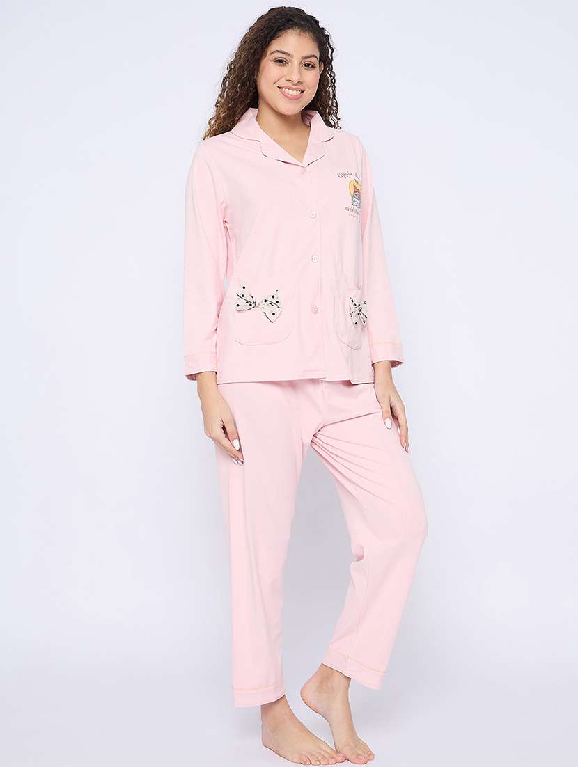 women long sleeves nightwear pyjama set - 21796517 -  Standard Image - 2
