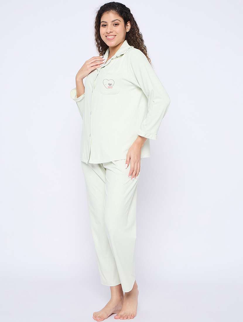 women long sleeves nightwear pyjama set - 21796526 -  Standard Image - 2
