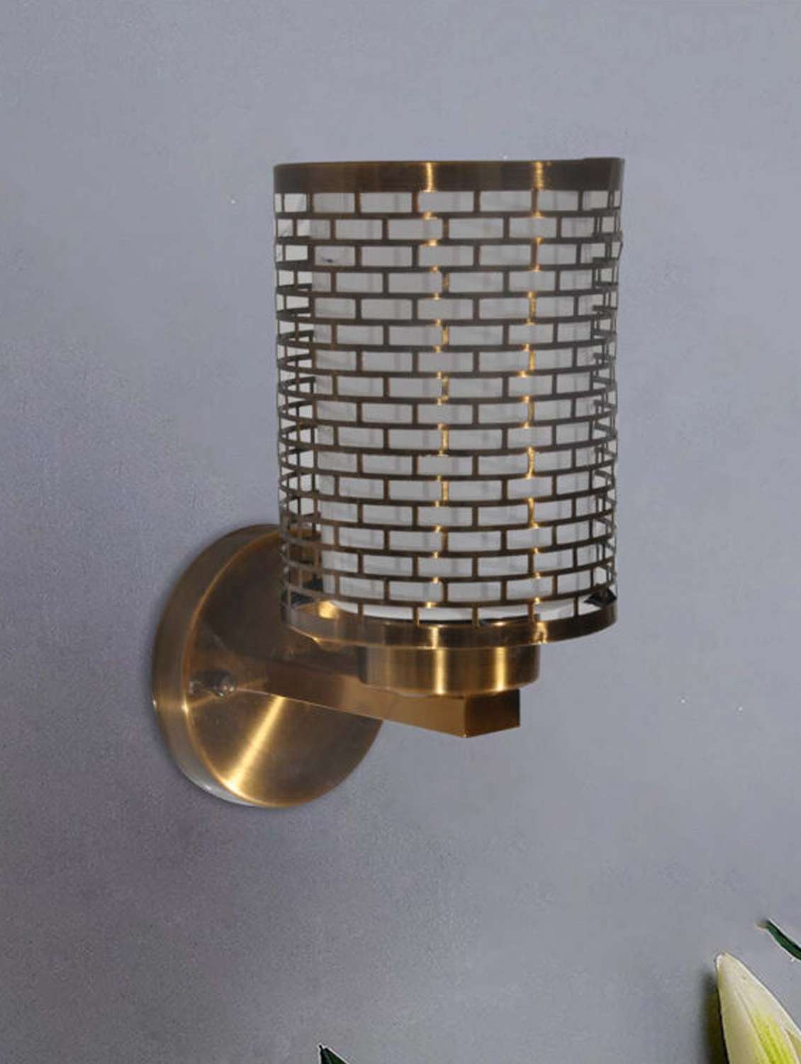 elevate your home decor stylish brick jali wall light