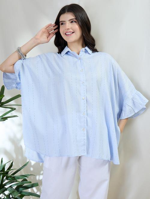 women colared relaxed fit kaftan shirt - 21796760 -  Standard Image - 0