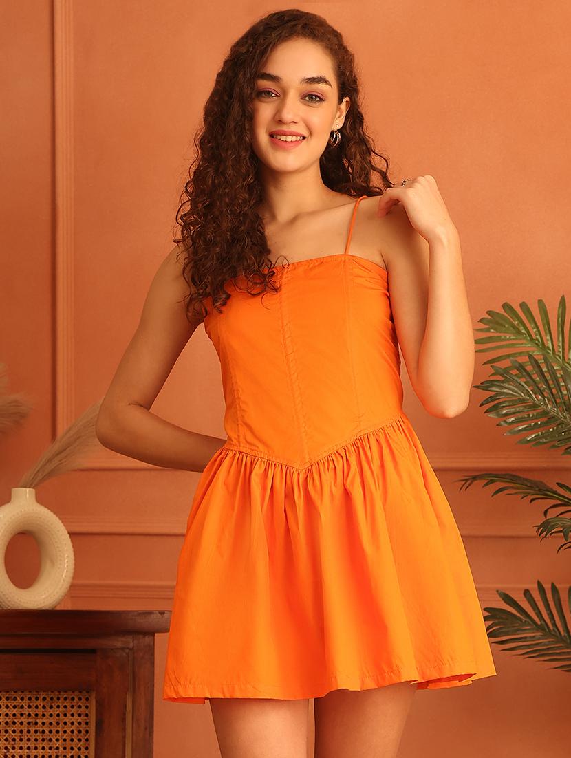 women shoulder strap fit & flare dress - 21796966 - Zoom Image - 0