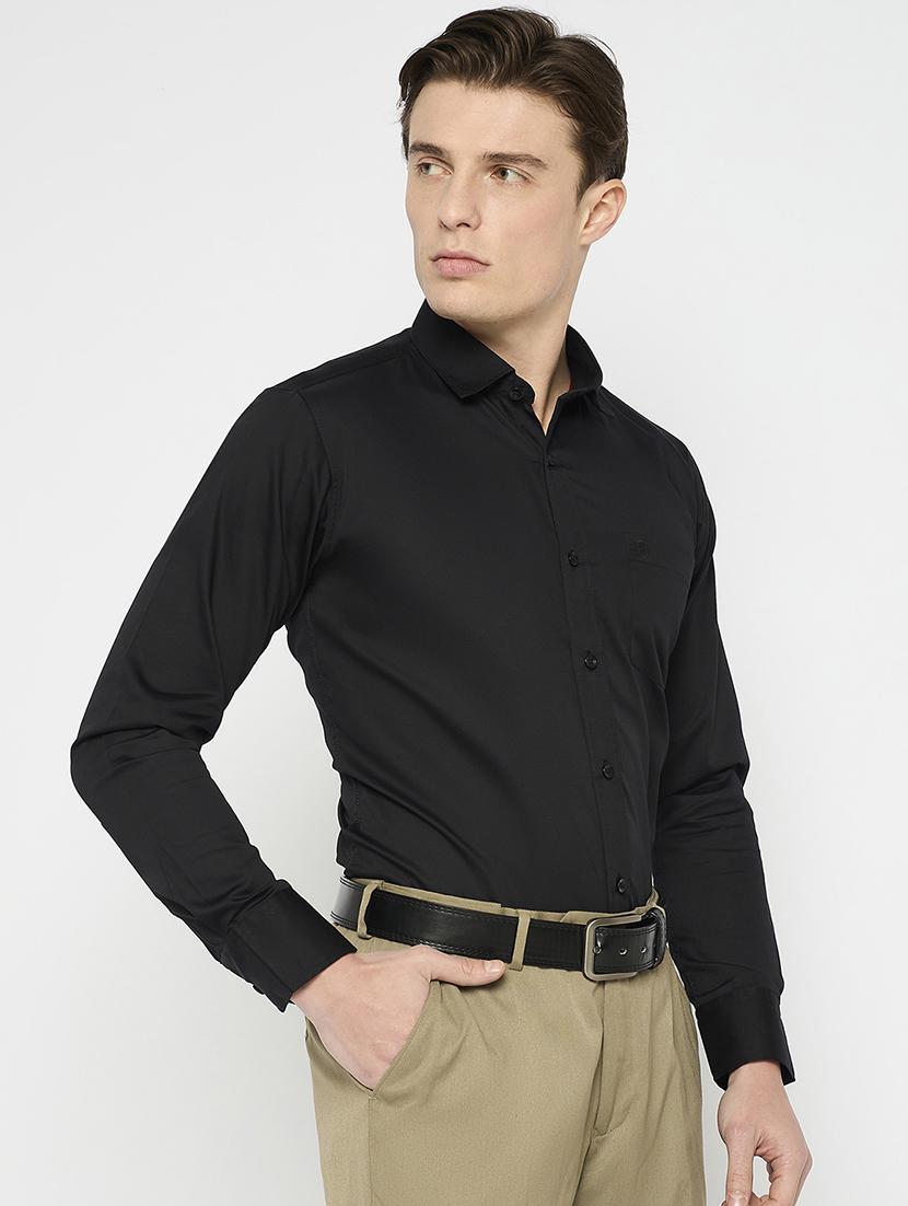 men solid colared long sleeeves formal shirt - 21797015 - Standard Image - 2