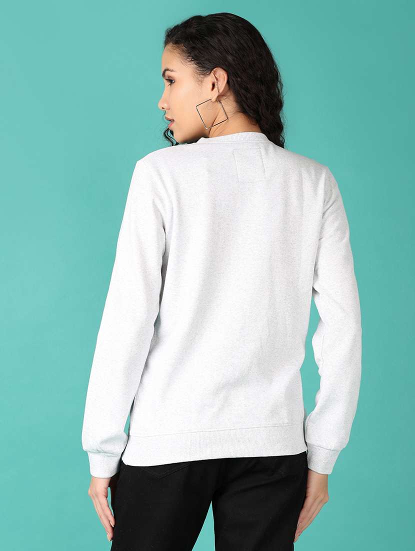 women's grey graphic print sweatshirt - 21797086 - Standard Image - 2