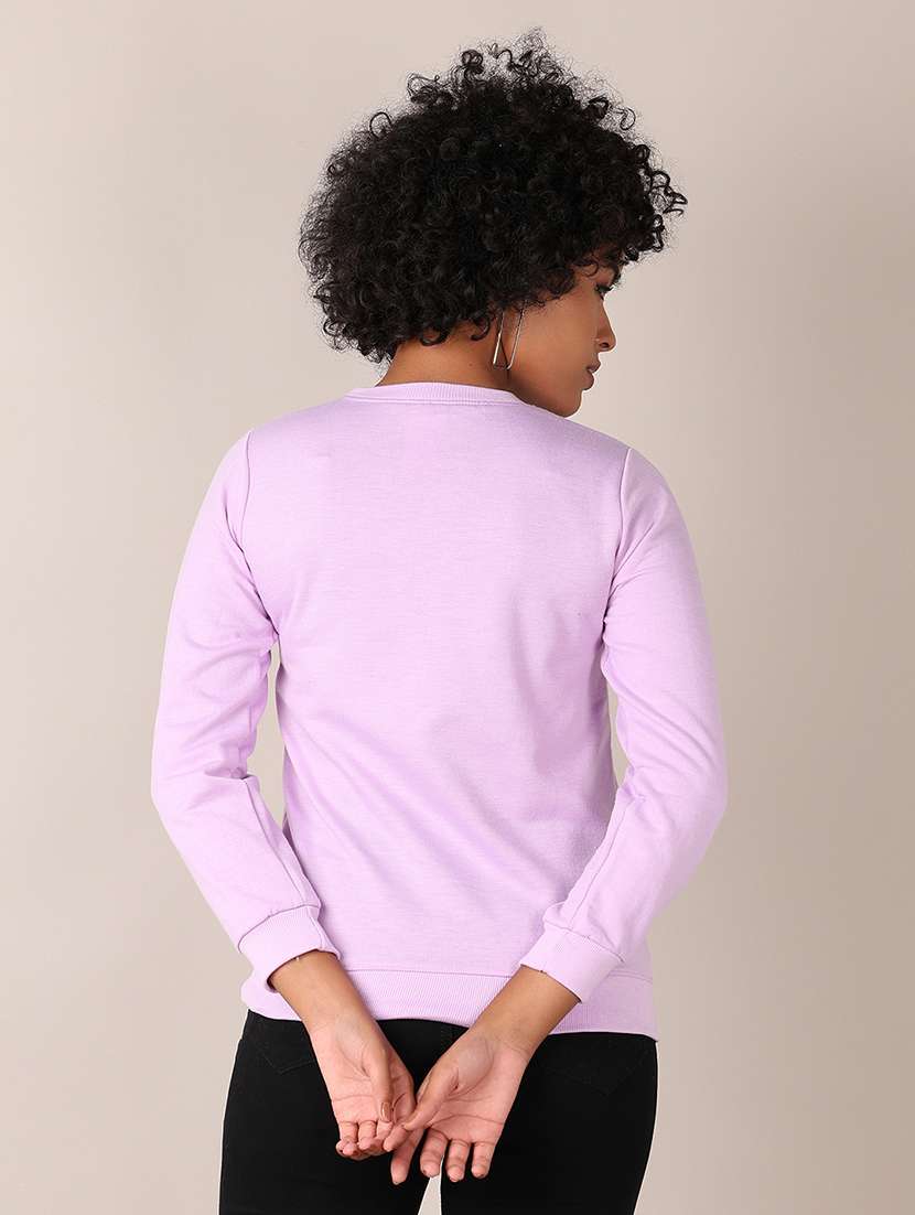 women chest print long sleeve sweatshirt - 21797609 -  Standard Image - 2