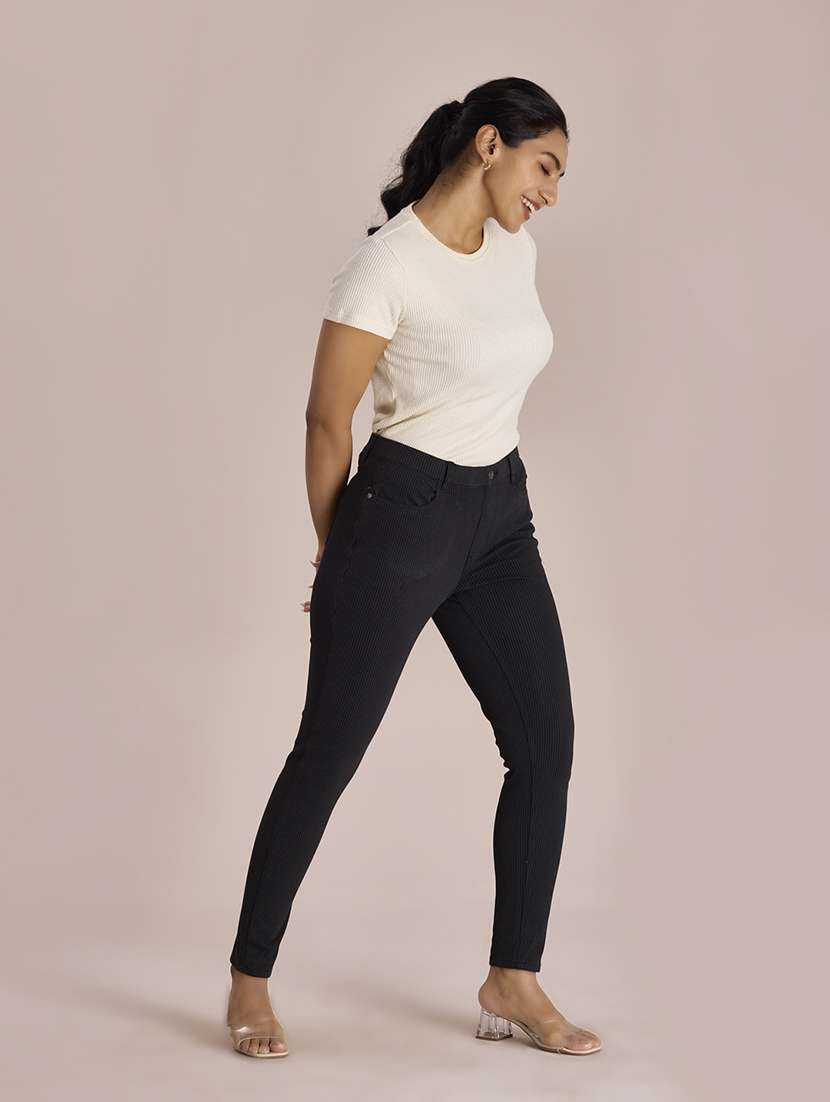 women solid full length leggings - 21798455 -  Standard Image - 2