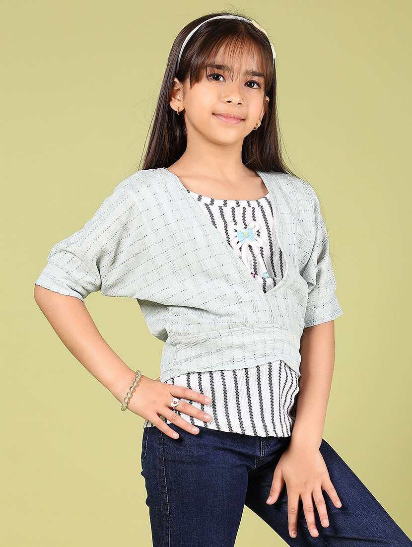 girls striped short sleeve top - 21802460 -  Standard Image - 2
