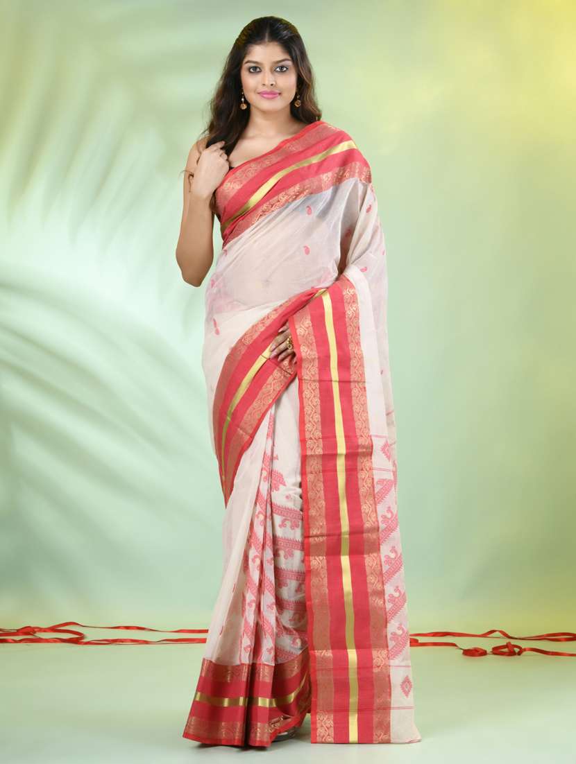 women self design handloom saree