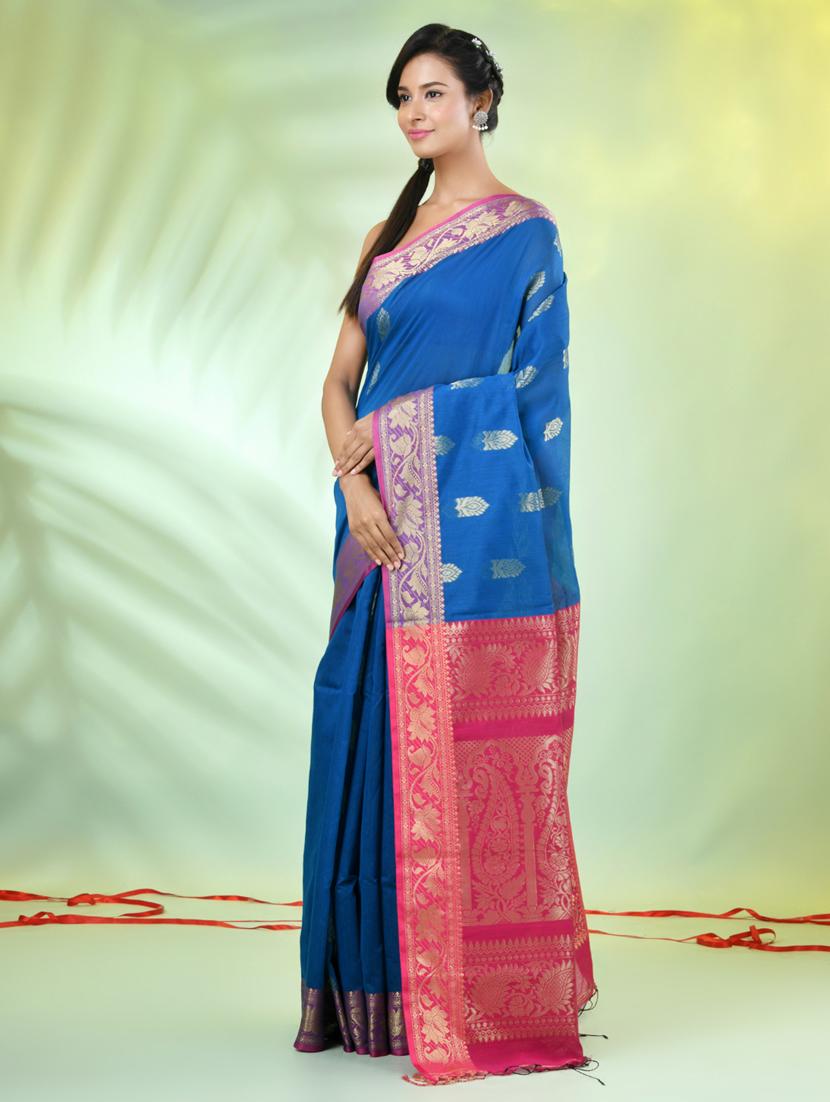 women self design bordered saree with blouse - 21839480 - Standard Image - 2