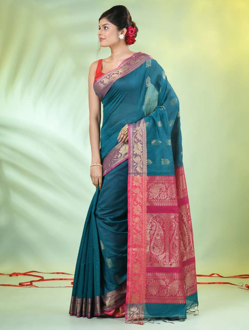women self design bordered saree with blouse - 21839481 - Standard Image - 2