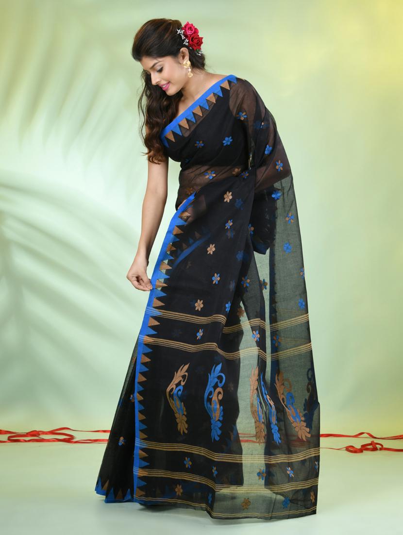 women black handloom saree - 21839505 - Standard Image - 2