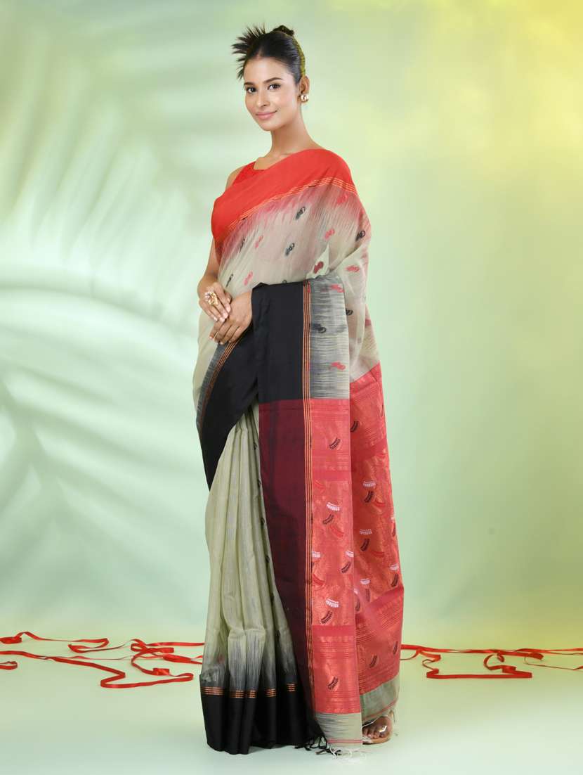 women self design handloom saree with blouse - 21839527 - Standard Image - 2