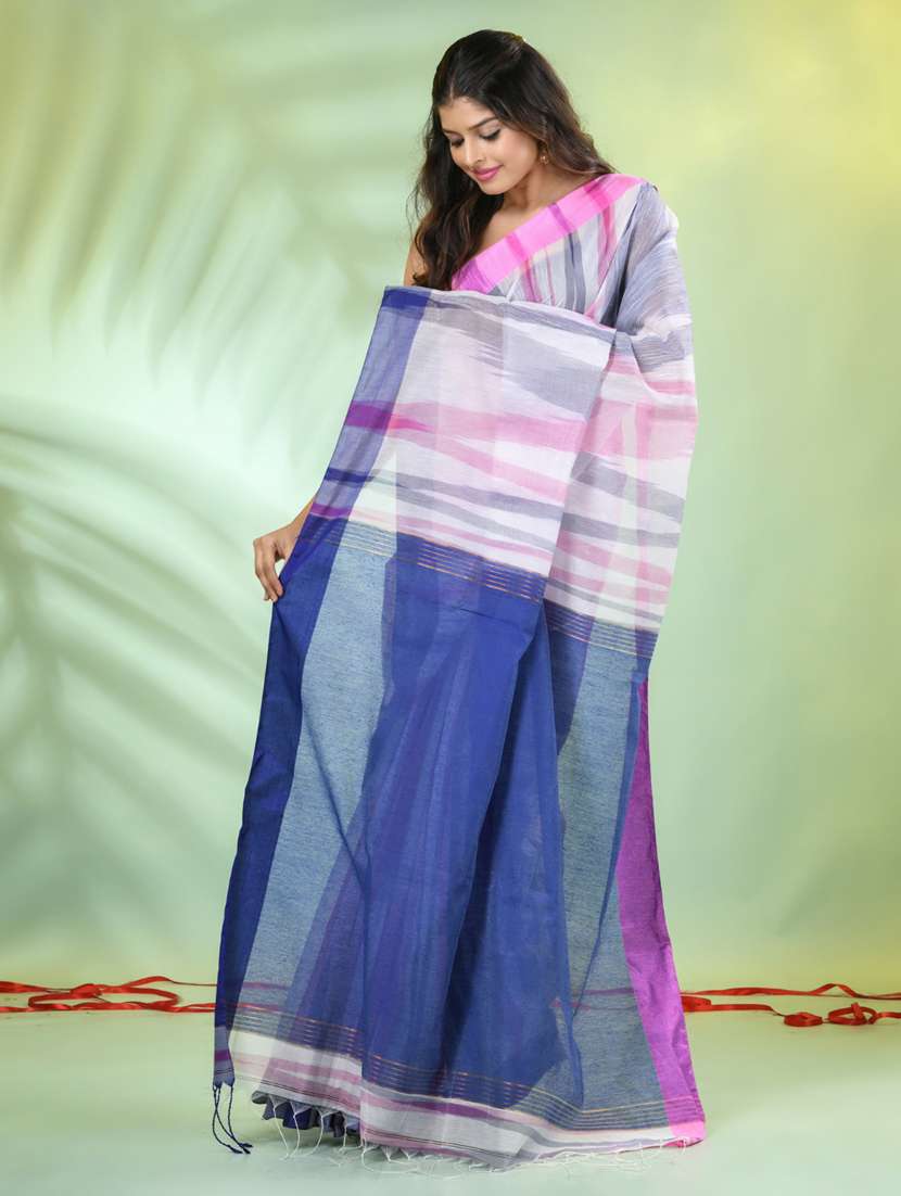 women self design handloom saree with blouse - 21839539 - Standard Image - 2