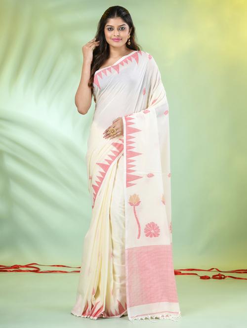 women self design handloom saree with blouse - 21839548 - Standard Image - 0