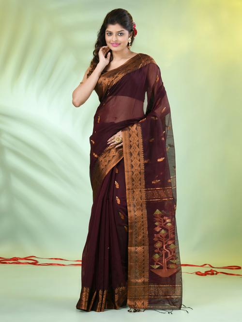 women self design handloom saree with blouse - 21839553 - Standard Image - 0