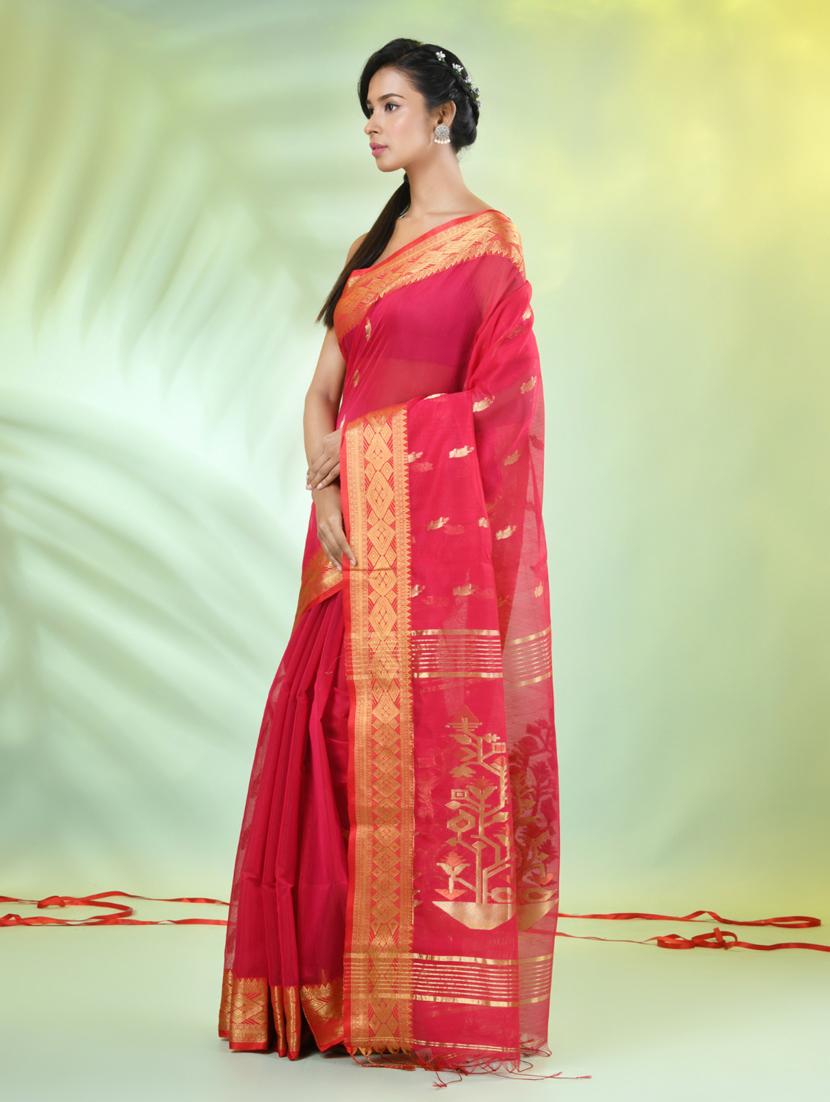 women self design handloom saree with blouse - 21839555 - Standard Image - 2