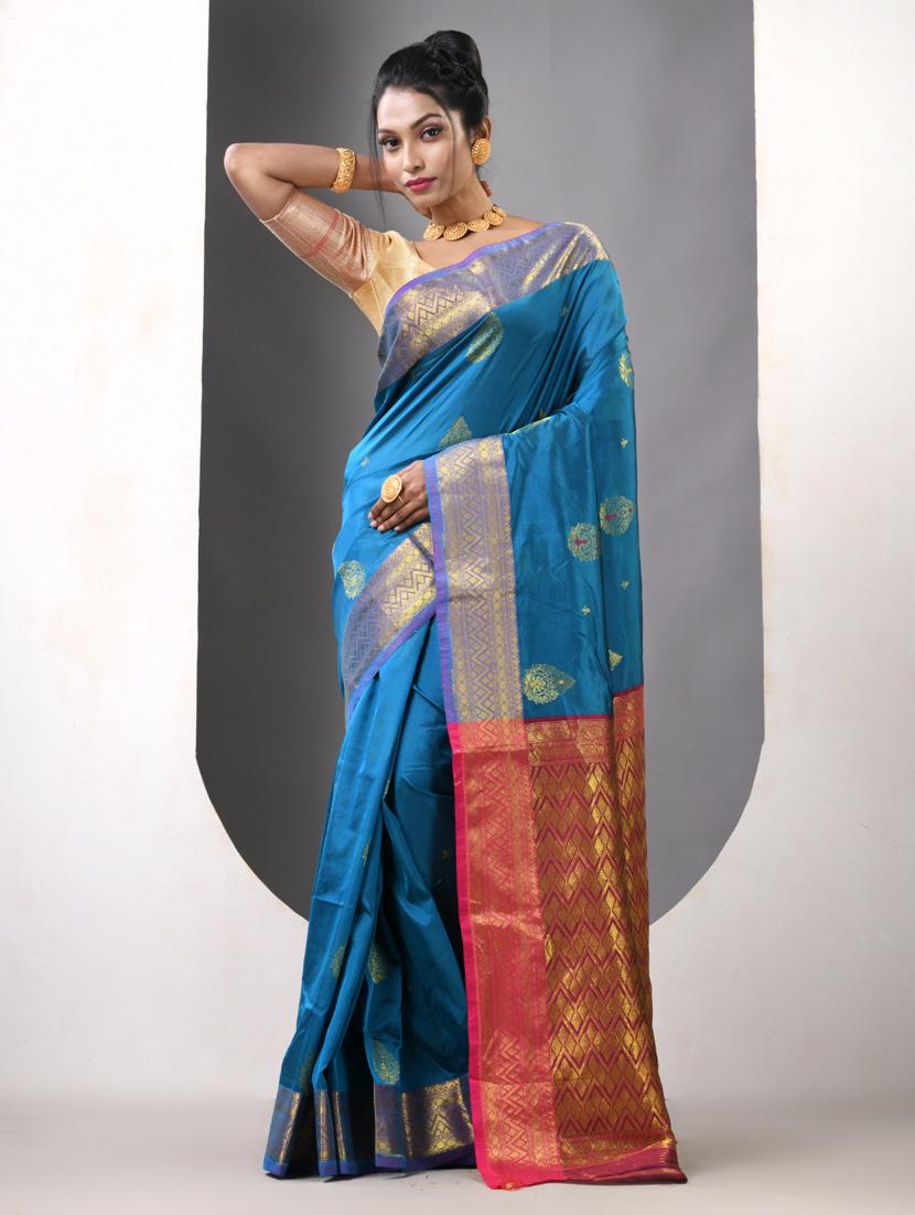 women self design bordered saree with blouse - 21839619 -  Zoom Image - 0