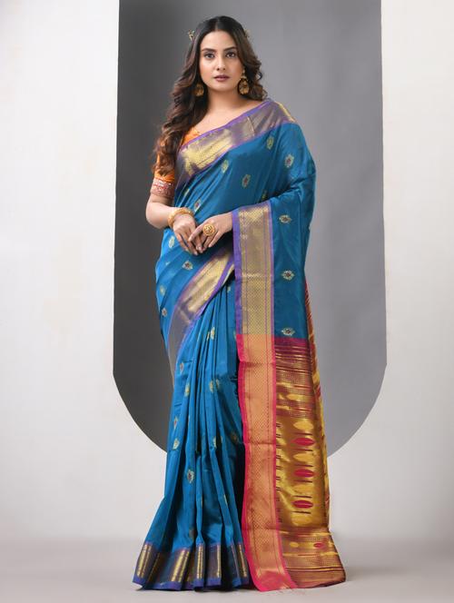 women self design paithani saree with blouse - 21839624 - Standard Image - 0